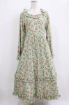画像1: FLC / 星名桜子/2WAY花柄フリルワンピース M グリーン H-26-01-13-021-LO-OP-NS-ZH (1)