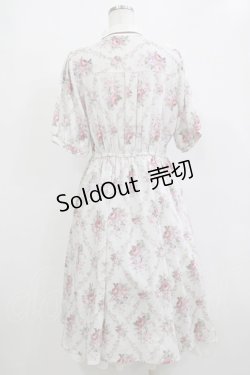 画像3: axes femme / アイビーローズ柄ワンピース M オフ H-26-01-13-022-AX-OP-NS-ZH