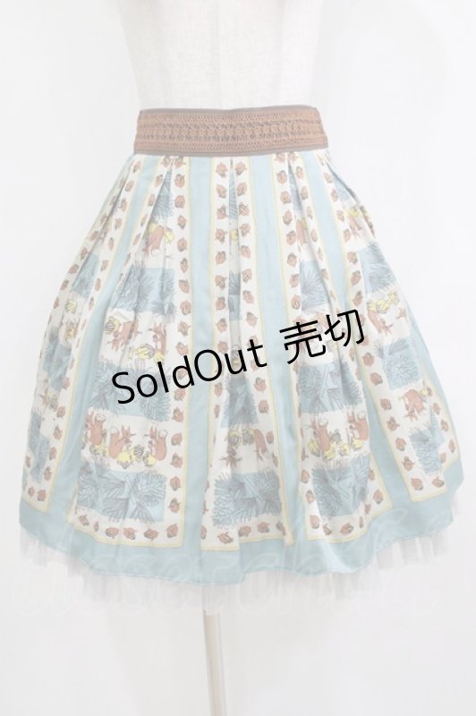画像1: Jane Marple / winter squirrelのスカート  ブルー H-26-01-14-025-JM-SK-KB-ZH (1)