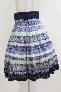 画像2: Jane Marple Dans Le Salon / ボーダーペイントスカート  ネイビー H-26-01-14-026-JM-SK-KB-ZH