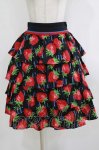 画像1: Jane Marple / Strawberry Meets Logoダンドールスカート  ブラック H-26-01-14-027-JM-SK-KB-ZH (1)