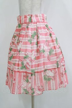 画像2: Jane Marple / ローズストライプのスカート M ピンク H-26-01-14-028-JM-SK-KB-ZH