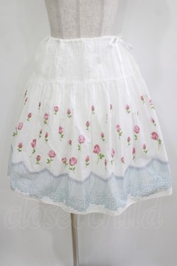 画像1: Emily Temple cute / バラ＆レーススカート  オフ白 H-26-01-14-036-ET-SK-KB-ZH