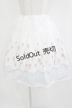 画像1: Emily Temple cute / バラ＆レーススカート  オフ白 H-26-01-14-036-ET-SK-KB-ZH