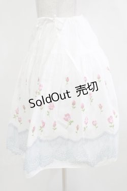 画像2: Emily Temple cute / バラ＆レーススカート  オフ白 H-26-01-14-036-ET-SK-KB-ZH