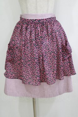 画像1: MILK / ベリーズエプロンスカート  ネイビー×ピンク H-26-01-14-044-ML-SK-KB-ZH