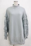 Candy Stripper / FRILL SLEEVE SWEAT ONE-PIECE  ライトブルー H-26-01-14-045-PU-OP-KB-ZH