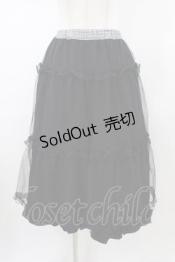 画像3: m petit by misako / NINA'S RVパニエスカート 4L ブラック/ブラックギンガムリバーシブル H-26-01-14-1037-LO-SK-NS-ZH