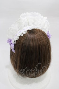 画像2: Angelic Pretty / FancyフリルCafeカチューシャ  オフ/ラベンダー H-26-01-14-1004-AP-AC-NS-ZH