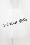 axes femme Kawaii / ミディオーガンジーパニエ M ホワイト H-26-01-14-1040-AX-SK-NS-ZH
