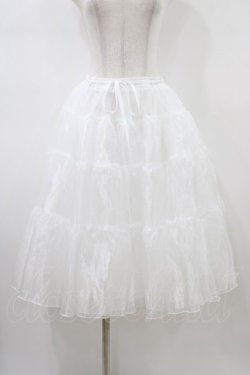 画像1: axes femme Kawaii / ミディオーガンジーパニエ M ホワイト H-26-01-14-1040-AX-SK-NS-ZH