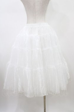 画像2: axes femme Kawaii / ミディオーガンジーパニエ M ホワイト H-26-01-14-1040-AX-SK-NS-ZH