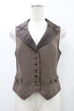 画像1: axes femme / 連釦クラシックベスト M ブラウン H-26-01-14-1042-AX-TO-NS-ZH