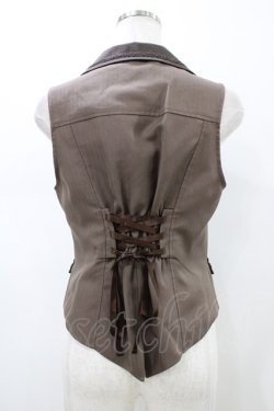 画像2: axes femme / 連釦クラシックベスト M ブラウン H-26-01-14-1042-AX-TO-NS-ZH