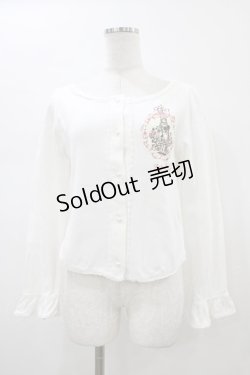 画像1: BABY,THE STARS SHINE BRIGHT / 「にゃんともかわいい」 アリスと黒猫 プリントカーディガン Free オフ白 H-26-01-14-1046-BA-TO-NS-ZH