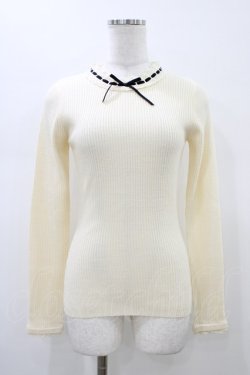 画像1: F i.n.t / 梯子レースニット Free Ivory H-26-01-14-1051-CA-TO-NS-ZH