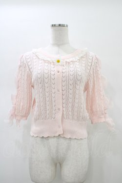 画像1: LIZ LISA / オーガンジーリボンカーディガン Free ピンク H-26-01-14-1054-LO-TO-NS-ZH