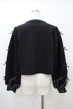 画像2: m petit by misako / NINA'S/袖チュールカーディガン M ブラック H-26-01-14-1057-LO-TO-NS-ZH