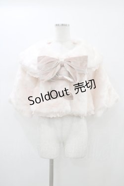 画像1: LIZ LISA / ベロアリボンファージャケット Free ピンク H-26-01-14-1065-LO-JA-NS-ZH