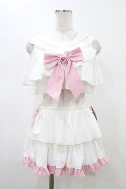 画像1: To Alice / セーラーフリルビキニ M オフ/ピンク H-26-01-14-1015-LO-OP-NS-ZH