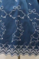 画像5: Innocent World / ピーターラビット  刺繍ワンピース M ブルー/サックス H-26-01-14-1019-IW-OP-NS-ZH (5)