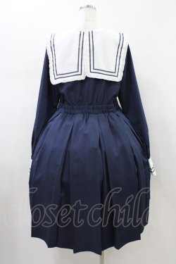 画像2: FLC / MINA*CBプリーツワンピース 3L ネイビー H-26-01-14-1022-0-OP-NS-ZH