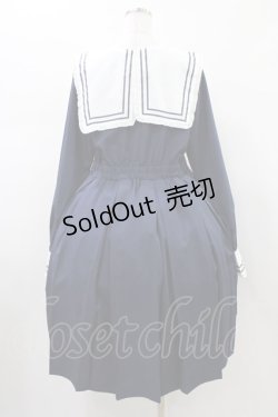 画像2: FLC / MINA*CBプリーツワンピース 3L ネイビー H-26-01-14-1022-0-OP-NS-ZH