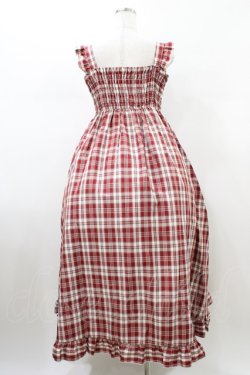 画像2: FLC / 皆方由衣コラボ/チェックフリルジャンパースカート L レッド H-26-01-14-1029-0-OP-NS-ZH