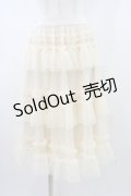 FLC / 星名桜子 チュールスカート L アイボリー H-26-01-14-1035-0-SK-NS-ZH