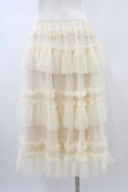画像2: FLC / 星名桜子 チュールスカート L アイボリー H-26-01-14-1035-0-SK-NS-ZH
