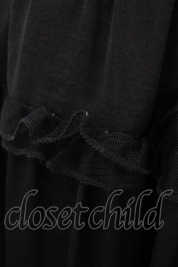 画像3: m petit by misako / サテンキリカエペチスカート L ブラック H-26-01-14-1036-LO-SK-NS-ZH
