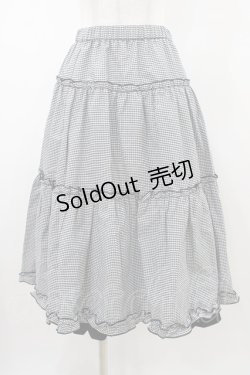 画像1: m petit by misako / NINA'S RVパニエスカート 4L ブラック/ブラックギンガムリバーシブル H-26-01-14-1037-LO-SK-NS-ZH