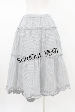 画像2: m petit by misako / NINA'S RVパニエスカート 4L ブラック/ブラックギンガムリバーシブル H-26-01-14-1037-LO-SK-NS-ZH