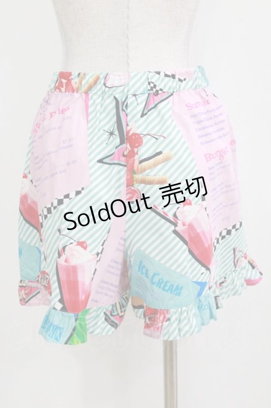 画像3: MILK / MILK Sweetsキュロット  ポップダイナー（サックスストライプ） H-26-01-14-048-ML-PA-KB-ZH (3)