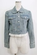 Shirley Temple / レース付デニムジャケット 160 ブルー H-26-01-14-051-ET-JA-KB-ZH