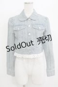 Shirley Temple / レース付デニムジャケット 160 ブルー H-26-01-14-051-ET-JA-KB-ZH
