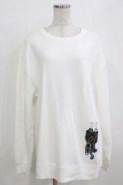 画像1: NieR CLOTHING / プリントSWEAT  2XL 白 H-26-01-14-053-PU-TO-KB-ZH