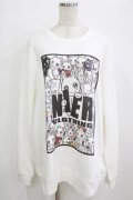 NieR CLOTHING / プリントSWEAT  2XL 白 H-26-01-14-054-PU-TO-KB-ZH