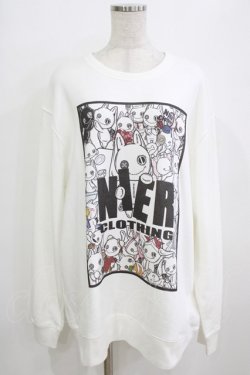 画像1: NieR CLOTHING / プリントSWEAT  2XL 白 H-26-01-14-054-PU-TO-KB-ZH