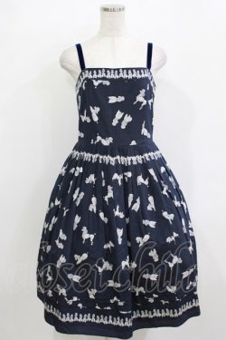 画像1: Jane Marple / プードルキャミソールドレス  ネイビー H-26-01-14-005-JM-OP-KB-ZH