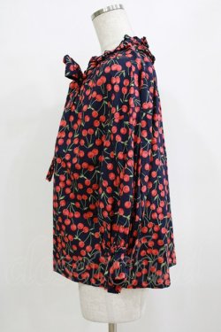 画像2: Jane Marple Dans Le Salon / Falling cherriesパフィーブラウス  navy H-26-01-14-061-JM-BL-KB-ZH