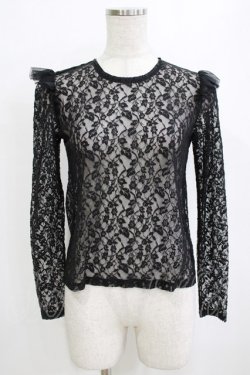 画像1: MILK / アイスフラッペブラウス  ブラック（無地） H-26-01-14-063-ML-BL-KB-ZH