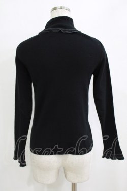 画像3: Jane Marple Dans Le Salon / コットンアシミアフリルトリミングのタートル  黒 H-26-01-14-067-JM-TO-KB-ZH