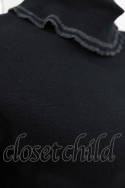 画像4: Jane Marple Dans Le Salon / コットンアシミアフリルトリミングのタートル  黒 H-26-01-14-067-JM-TO-KB-ZH