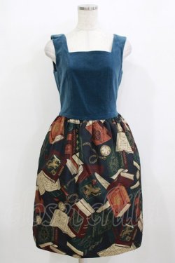 画像1: Jane Marple / Bookジャンパースカート  ブルー H-26-01-14-006-JM-OP-KB-ZH