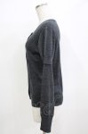 画像2: Jane Marple / クラウン刺繍のレイヤード風カーディガン  グレー H-26-01-14-070-JM-TO-KB-ZH (2)