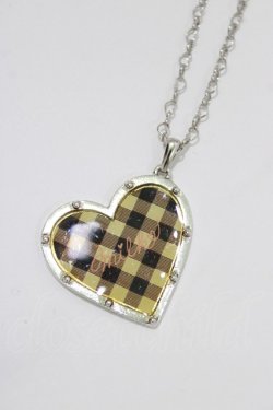 画像1: MILK / ギンガムハートネックレス  ブラックギンガム H-26-01-14-077-ML-AC-KB-ZH