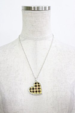 画像2: MILK / ギンガムハートネックレス  ブラックギンガム H-26-01-14-077-ML-AC-KB-ZH