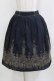 画像1: Jane Marple / エンブロイダリースカート  ネイビー H-26-01-14-009-JM-SK-KB-ZH (1)