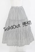 Jane Marple / シャーリングチェックティアードスカート  ブラック H-26-01-14-011-JM-SK-KB-ZH